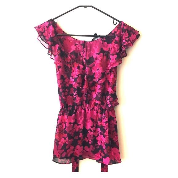 EXPRESS Floral Ruffle Tank Small - Picture 5 of 9